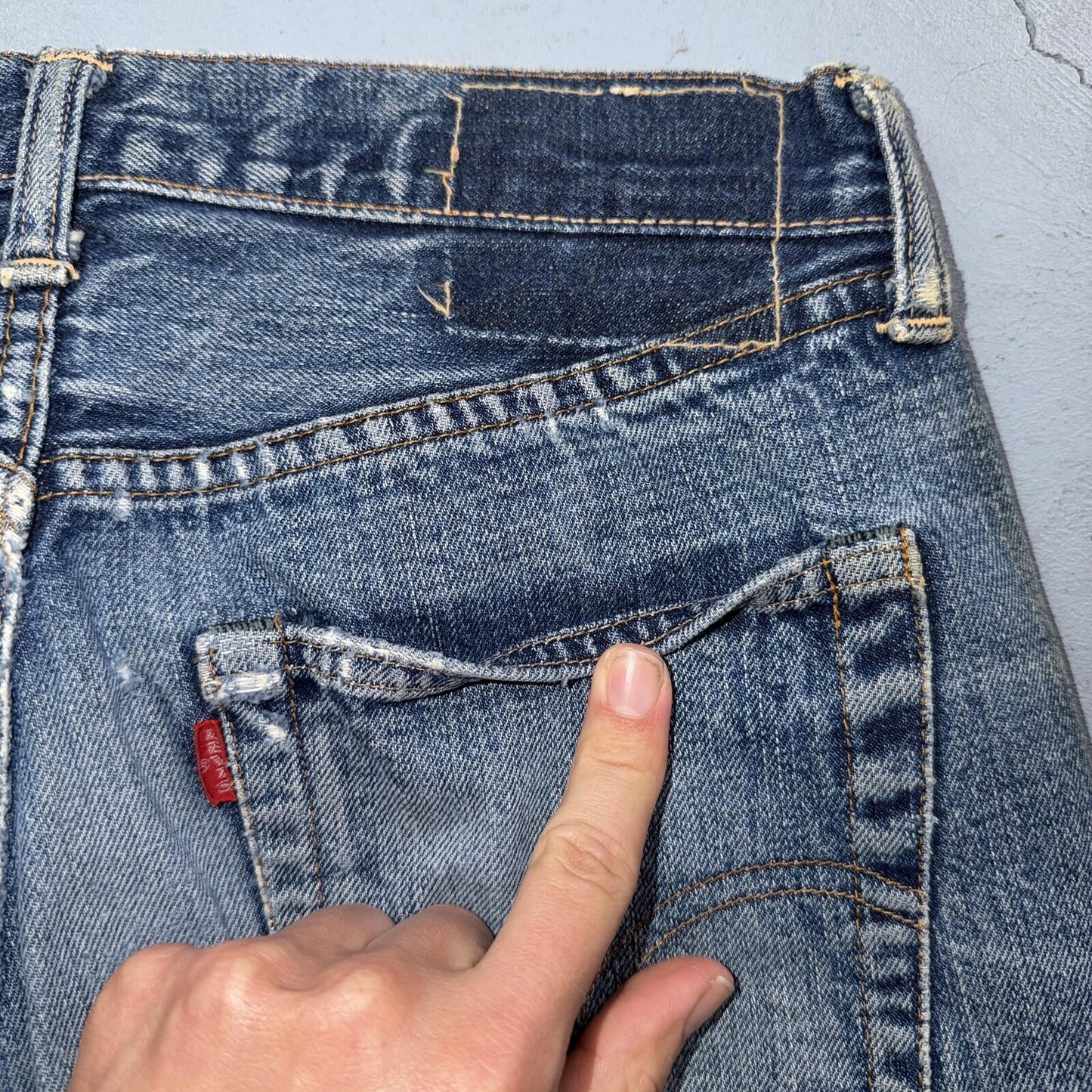 Levis 501 Big E Vintage 60s Redline Selvedge USA XX 1960s Jeans 66 Act 28x28