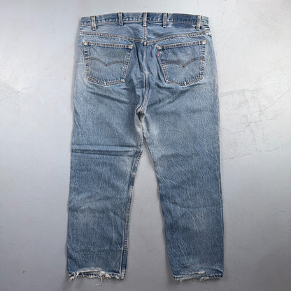 Levis 501 Vintage 80s USA XX Straight Leg Jeans Blue Light Wash 44x32 Act 40x27