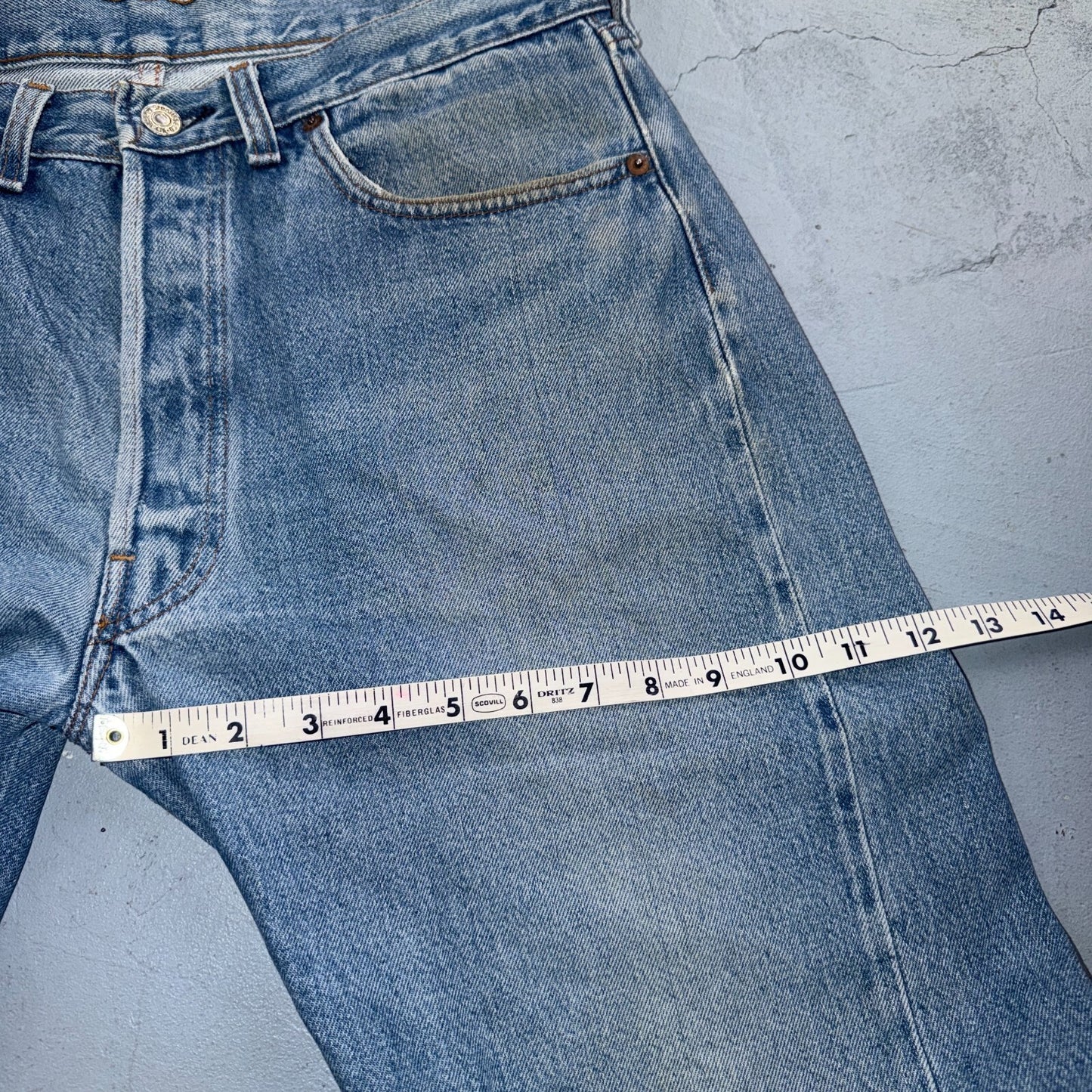 Levis 501 Vintage 80s Redline Selvedge USA XX Jeans Light Wash Act 33x32