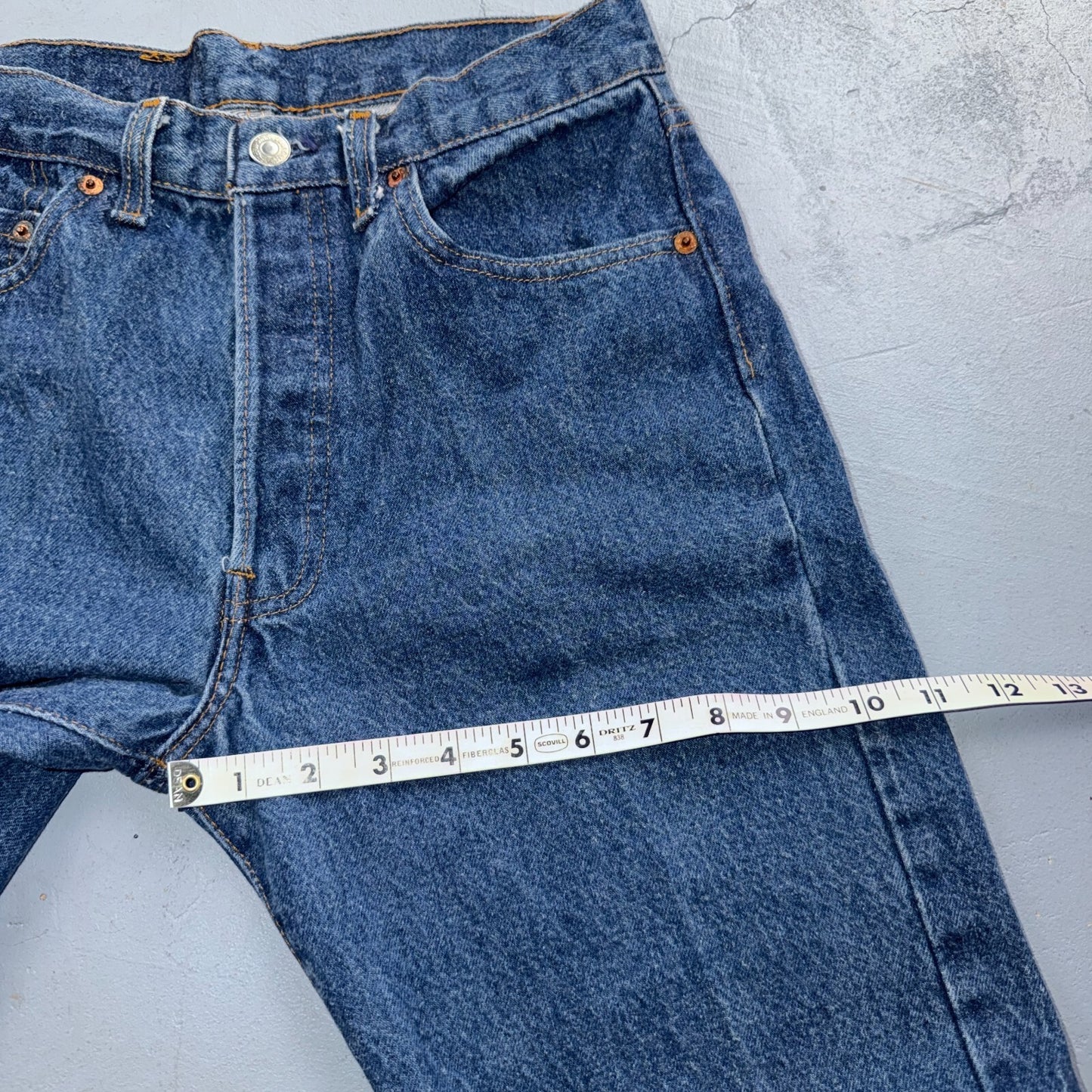 Levis 501 Vintage 80s USA XX Straight Leg Jeans Blue Med Wash 30x32 Act 26x28