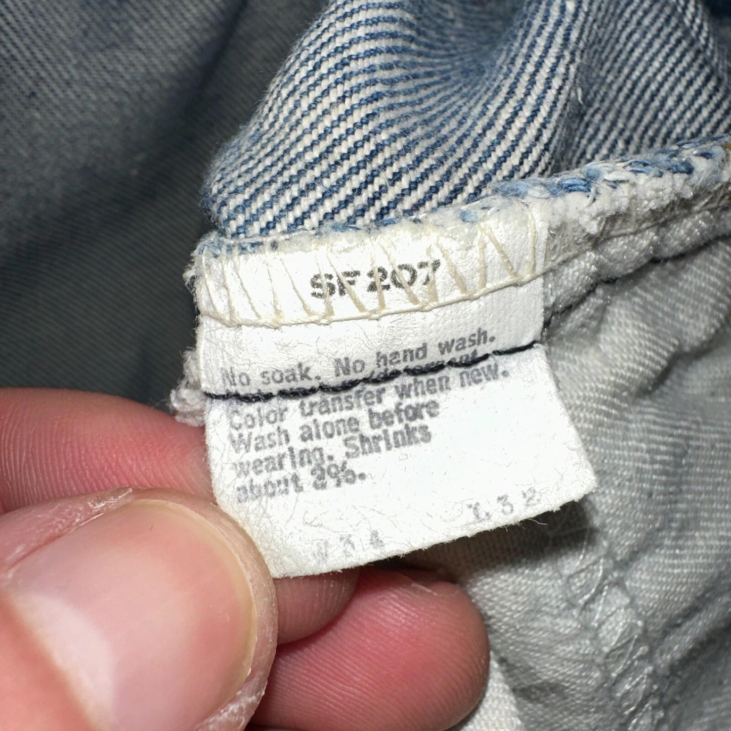 Levis 501 Vintage 80s USA XX Straight Leg Jeans Blue 20502 Paint 34x32 Act 32x30