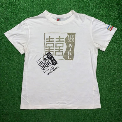 Nike Vintage T Shirt USA Rare Jordan 80s 1988 South Korea Olympics Seoul Tee
