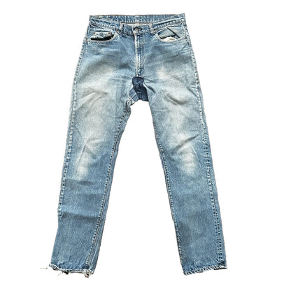Vintage 80s Levis 505 36x36 USA Blue Jeans 501 Act 33x34 Light Wash