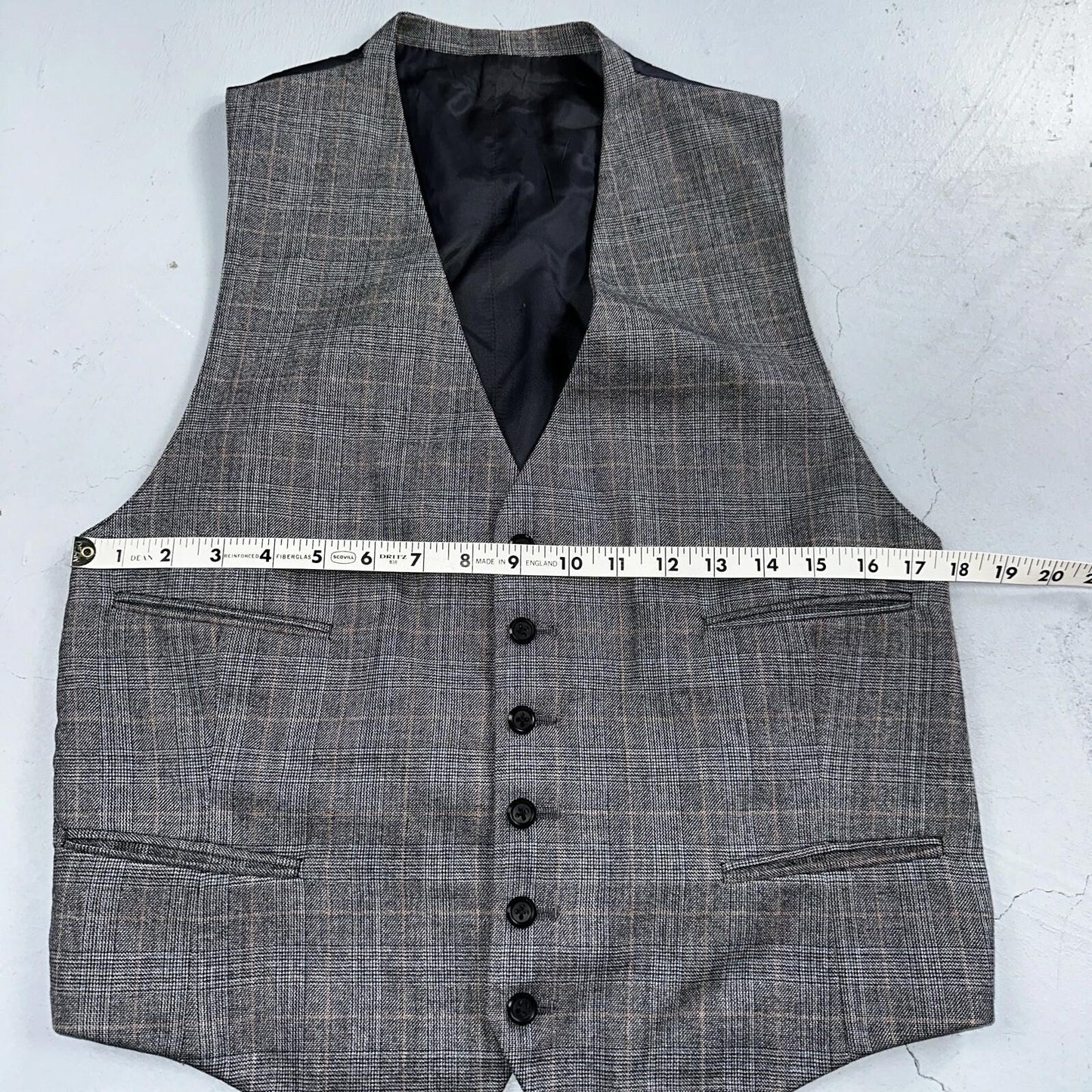 VTG Mens 3 PC Suit 42 Jacket Coat Pants Vest Plaid Rockabilly 70s 1970s Brown