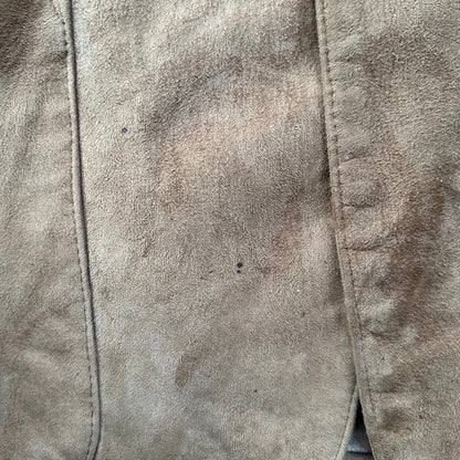 Remy Vintage Brown Suede Leather Jacket Blazer 42 80s 70s Winter Cool Rockabilly