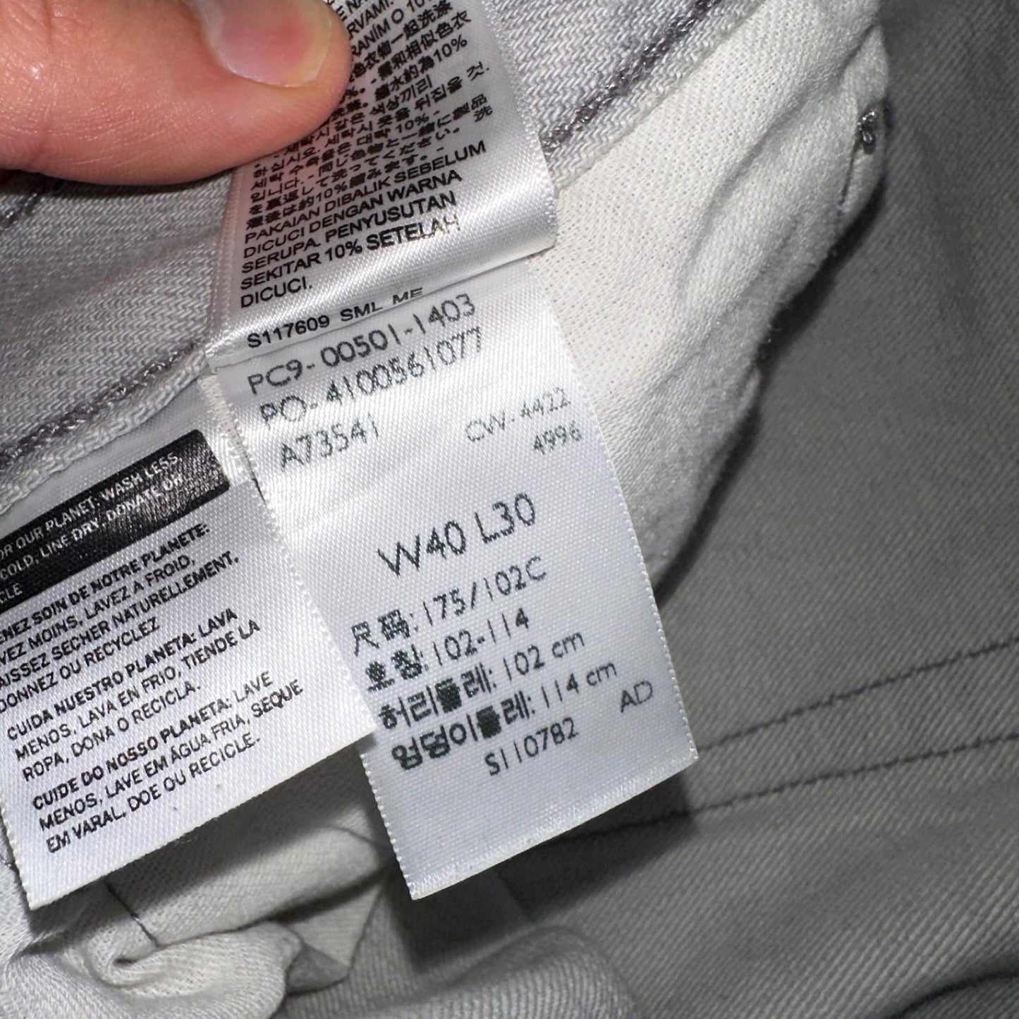 Levis 501 Vintage Y2K XX Straight Leg Jeans 40x30 Gray Wash 2000s Act 38x27