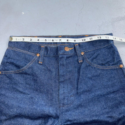 VTG Wrangler Men's 13MWZ Dark Wash High Rise Rigid Cowboy Jeans 28x33 Talon USA