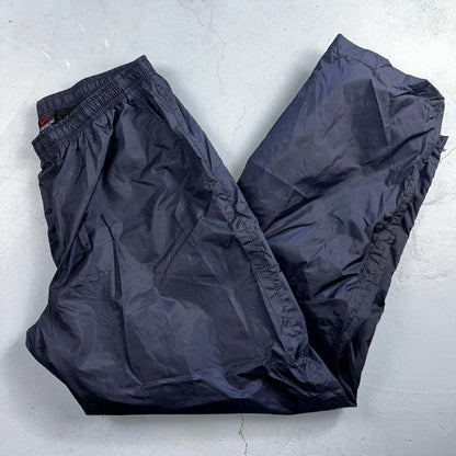 Nike VTG 90s Windbreaker Track Pants Ankle Zip Netted Blue 1990s Essential