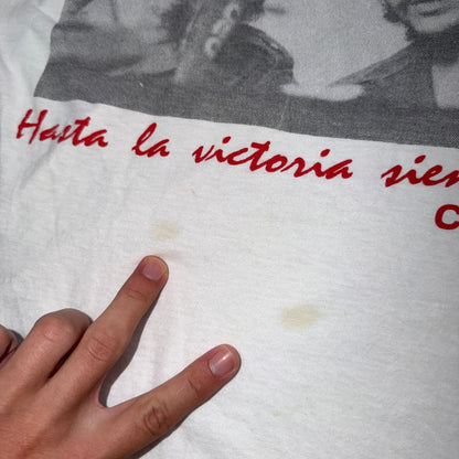 VTG Cuba Hasta La Victoria Siempre T Shirt Revolutionary Photo Graphic Tee RARE