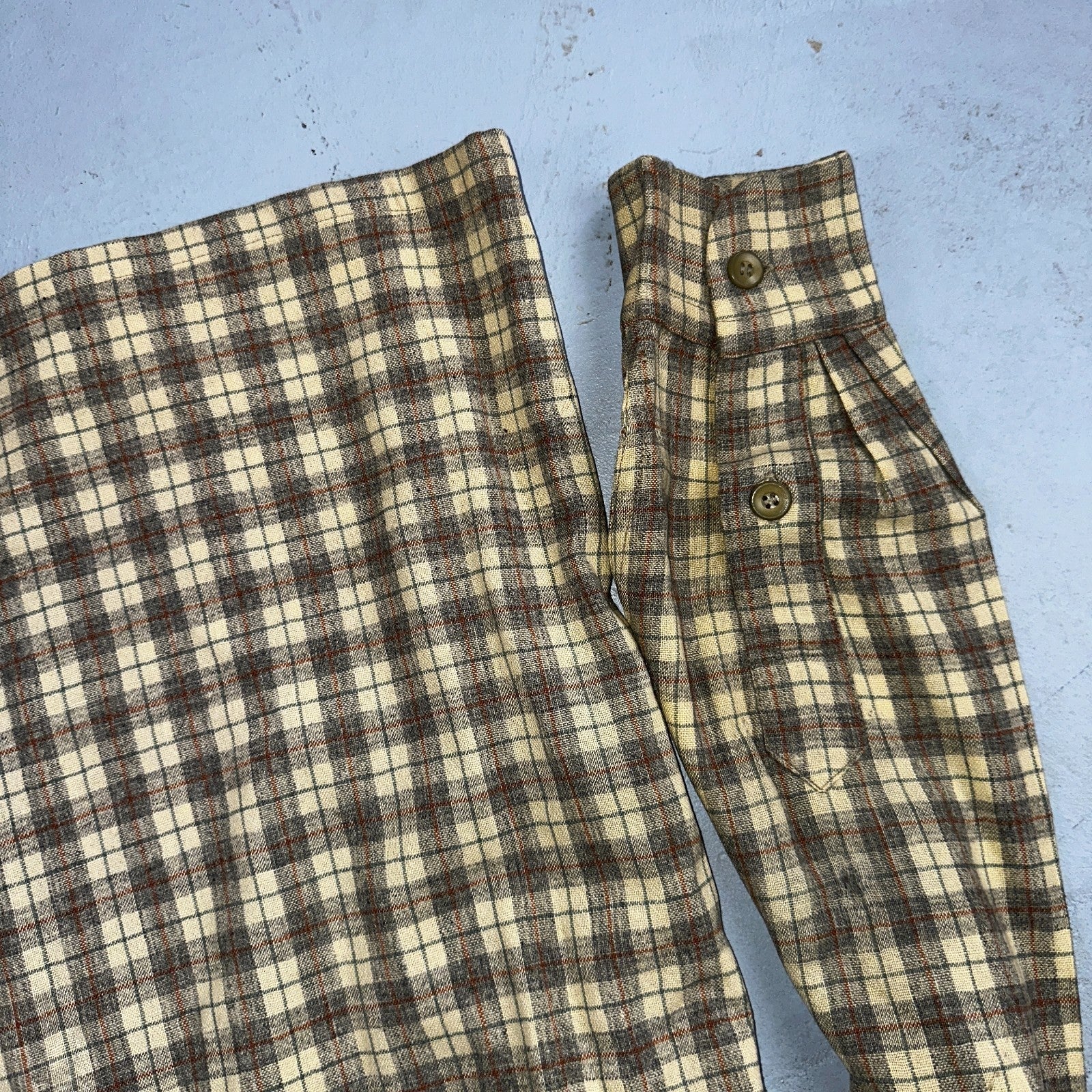 Pendleton VTG Board Shirt Plaid 100% Wool Button Down Size M Plaid 1960s Camp