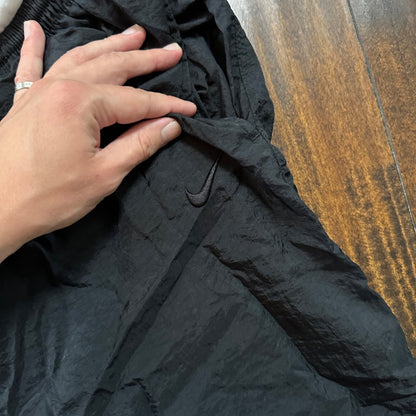 Nike Vintage 90s White Tag Windpants Track Pants Ankle Zip Unlined Black M 1990s