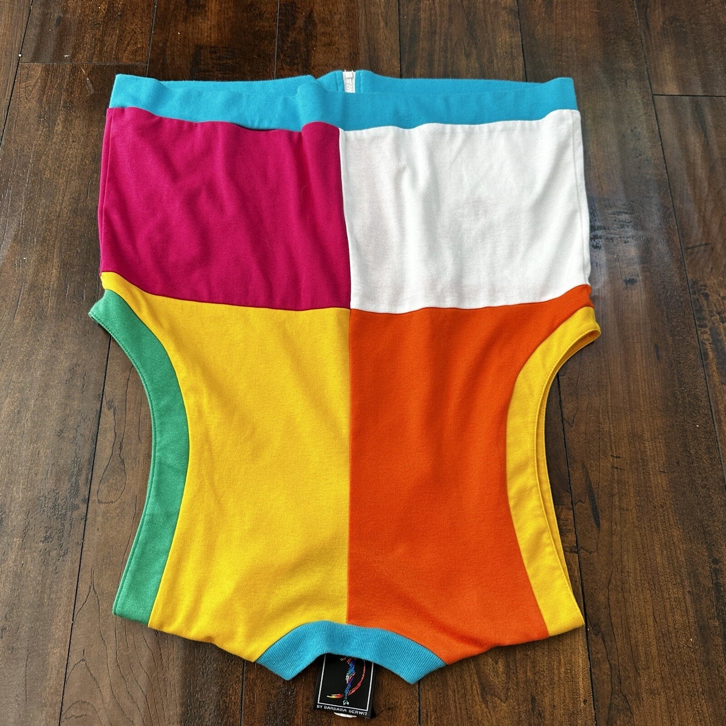 Barbara Gerwit Sweater Vest Womens L Usa Made 80s 90s Golf Colorblock VTG