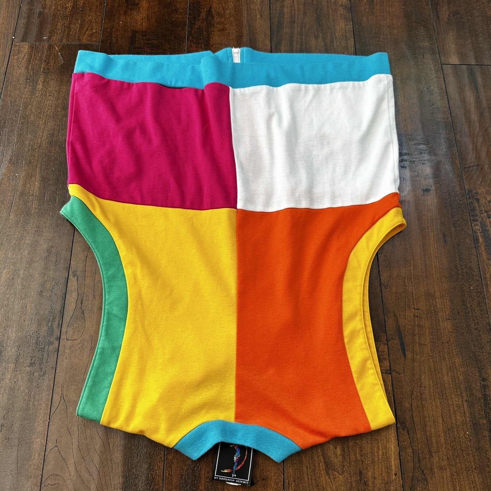 Barbara Gerwit Sweater Vest Womens L Usa Made 80s 90s Golf Colorblock VTG