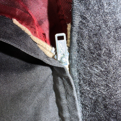 Vintage All Weather Trench Coat Mens Black Button Rain Coat 1960s 60s Liner