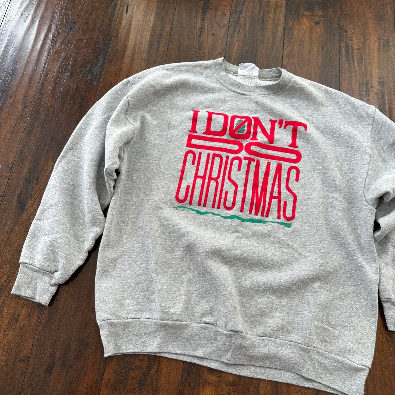 Don't do Christmas Funny Sad Jolly Santa VTG Sweatshirt Jumper Crewneck Y2K