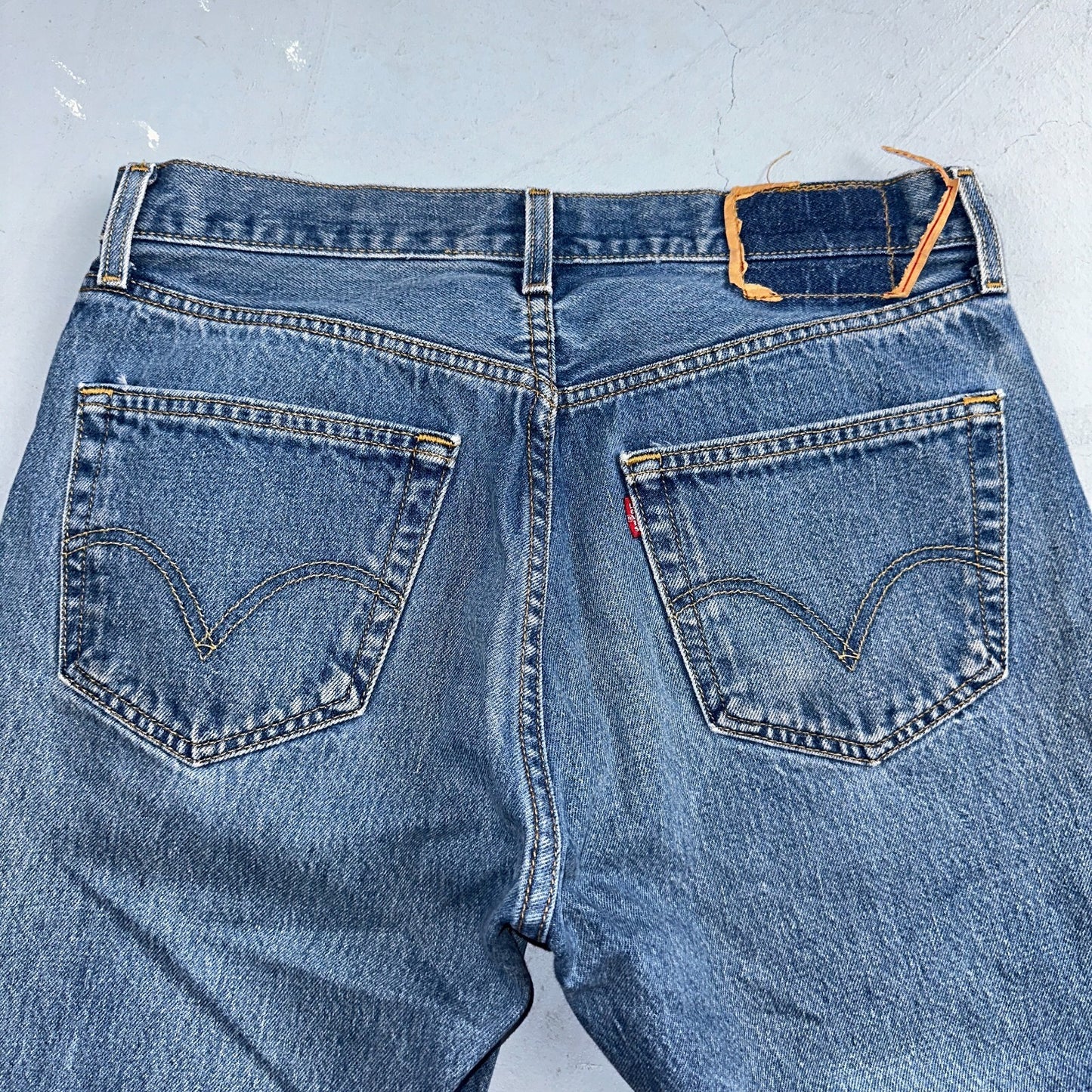 Levis 501 Vintage Y2K XX Straight Leg Jeans 90s Blue Med Wash 34x36 Act 31x31