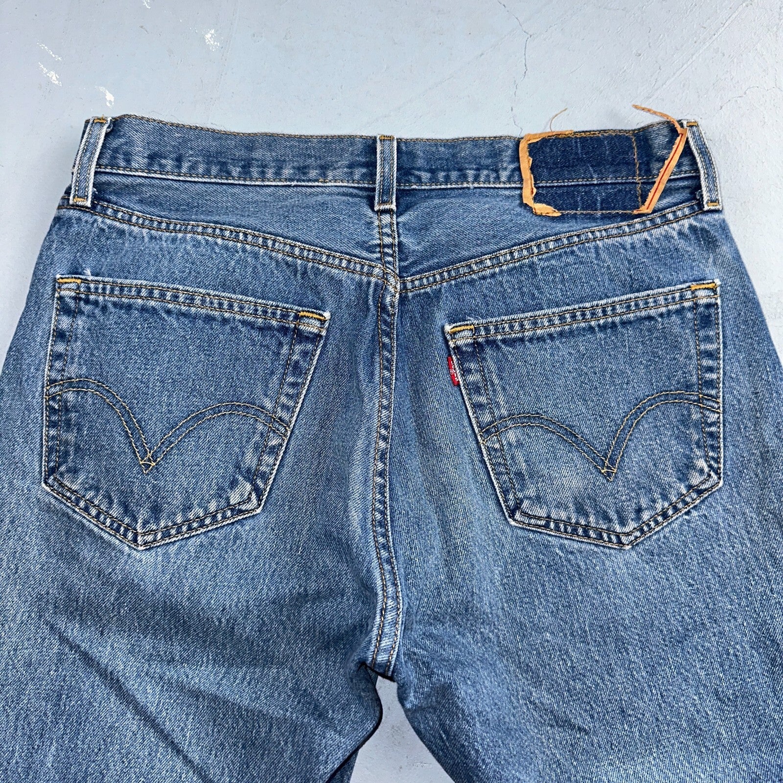 Levis 501 Vintage Y2K XX Straight Leg Jeans 90s Blue Med Wash 34x36 Act 31x31