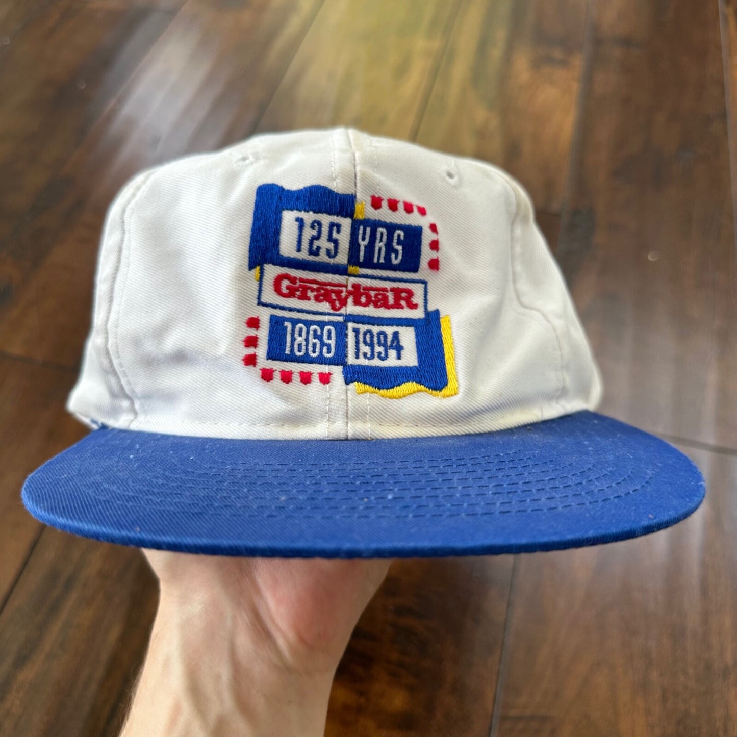 Grayback Trucker Vintage Hat Cap Snapback 1994 90s Blue White Cars Nascar Sports