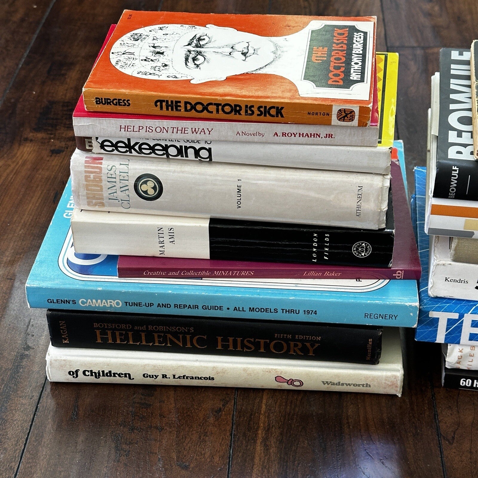 Lot 36 Cool Old Vintage Antique Rare Hardcover Random Books Green Coffee Table