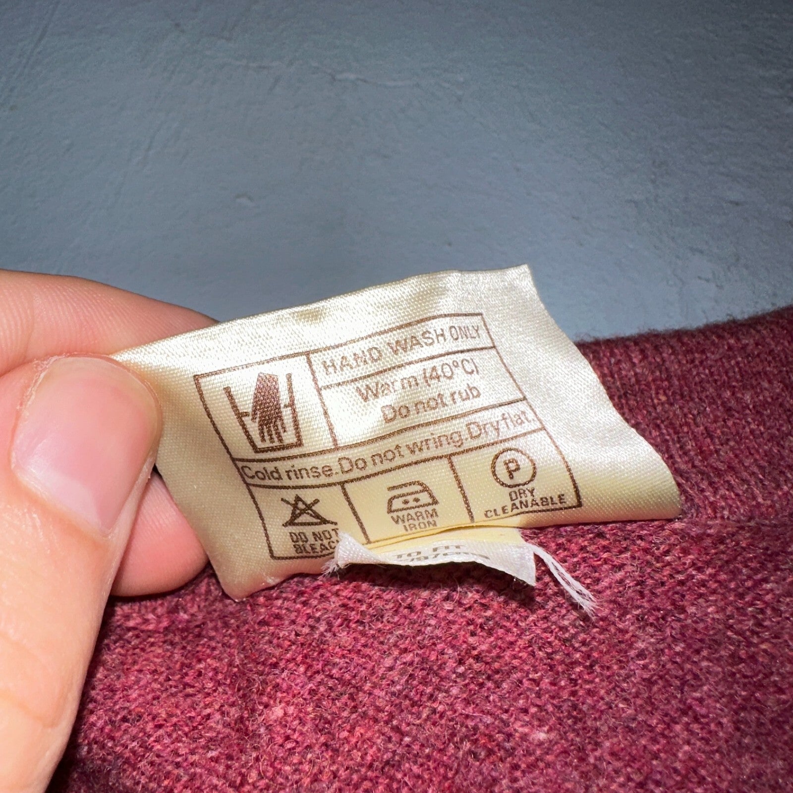 VTG Edinburg Woolen Mill Wool Cardigan Sweater Women’s M 1970s Red Lambswool