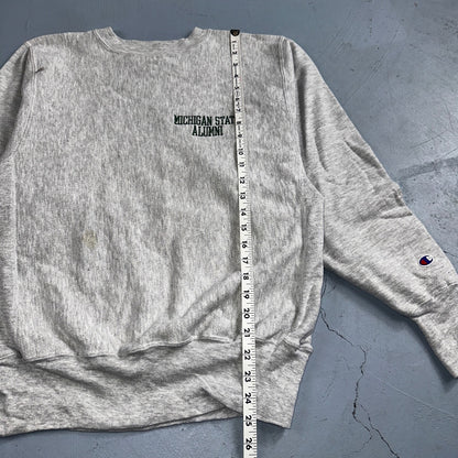 Champion Reverse Weave Vintage Michigan Alumni Sweatshirt M 90s Gray Crewneck