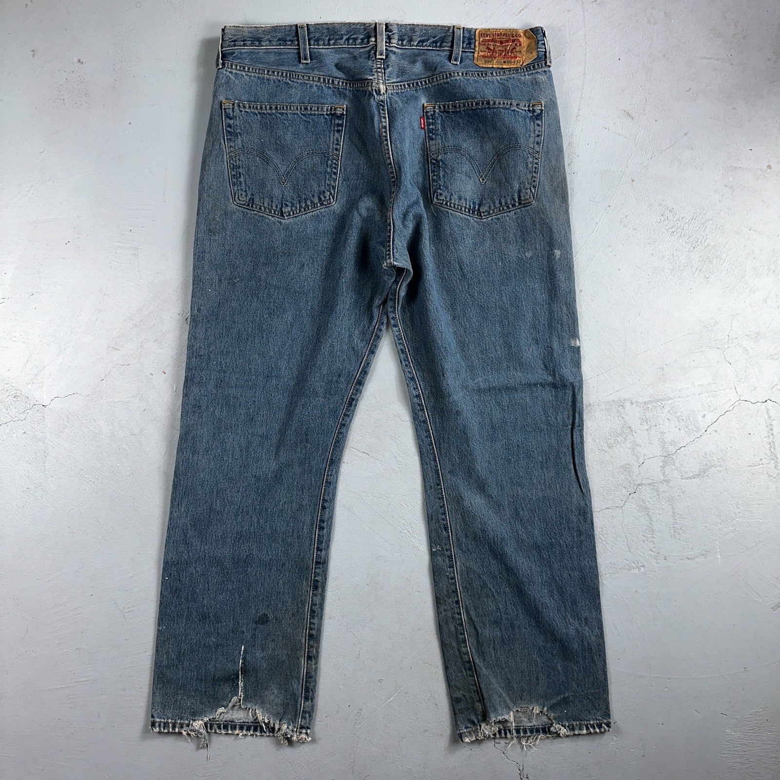 Levis 501 Vintage Y2K 90s XX Straight Leg Jeans Blue Light Wash 40x32 Act 38x31