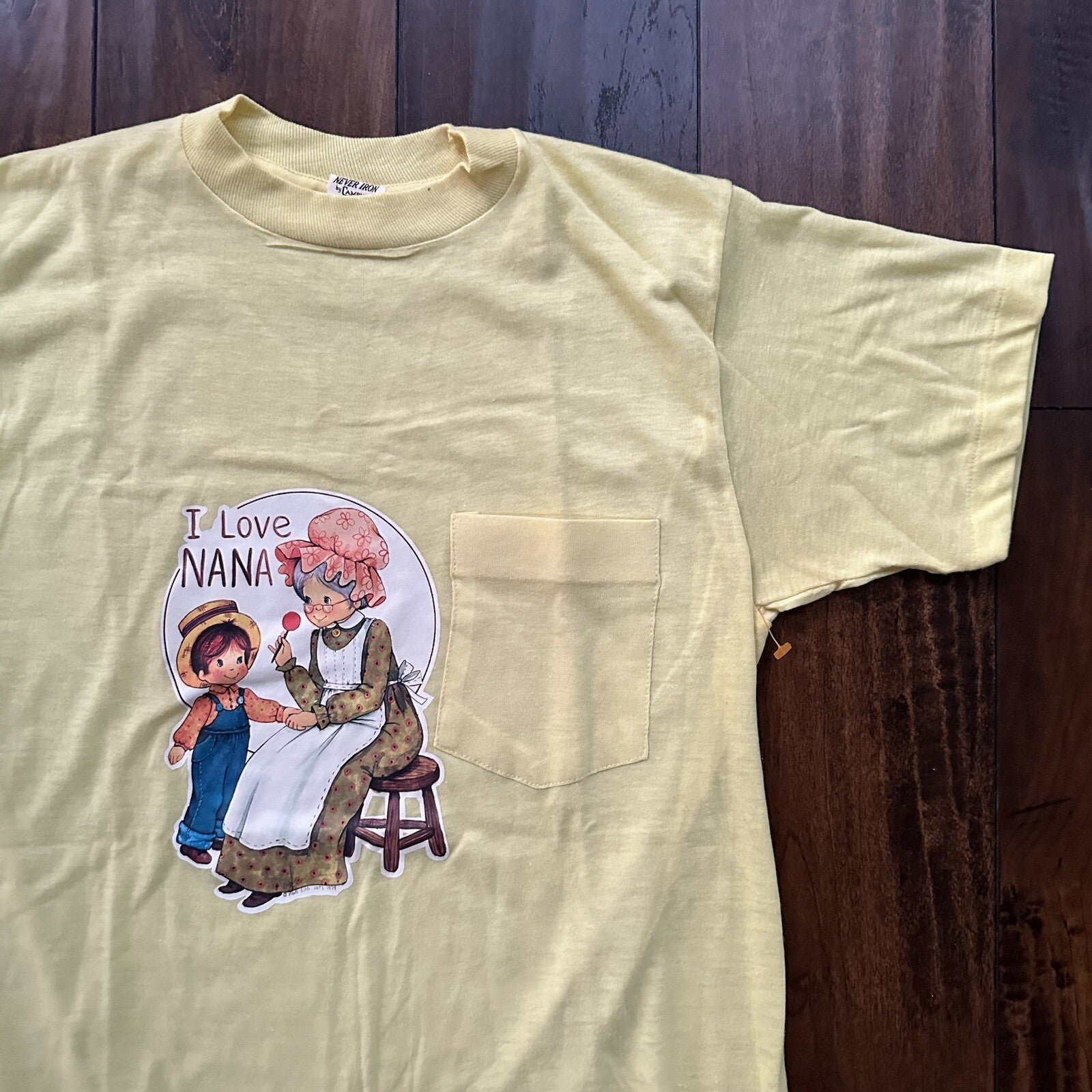 1970s I Love Nana Grandma Vintage T Shirt 70s Iron On Transfer Small 80s Cute