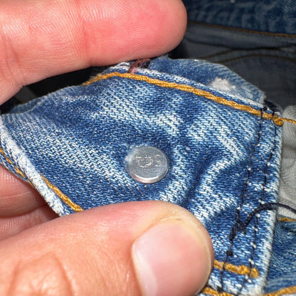 Levis 501 Vintage 80s USA XX Womens Jeans Blue High Rise Tapered 17501 25x27