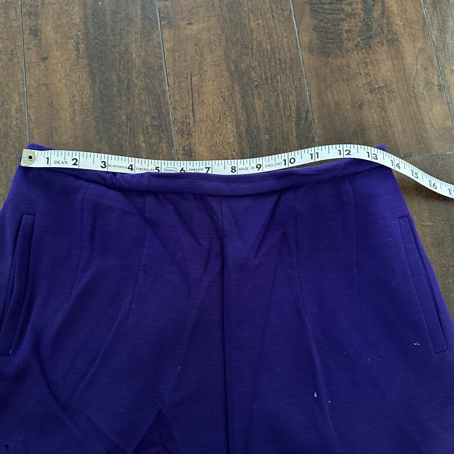 Vintage USA Rockabilly Womens Shorts Disco Skirt 70s 80s Purple Funky Basic