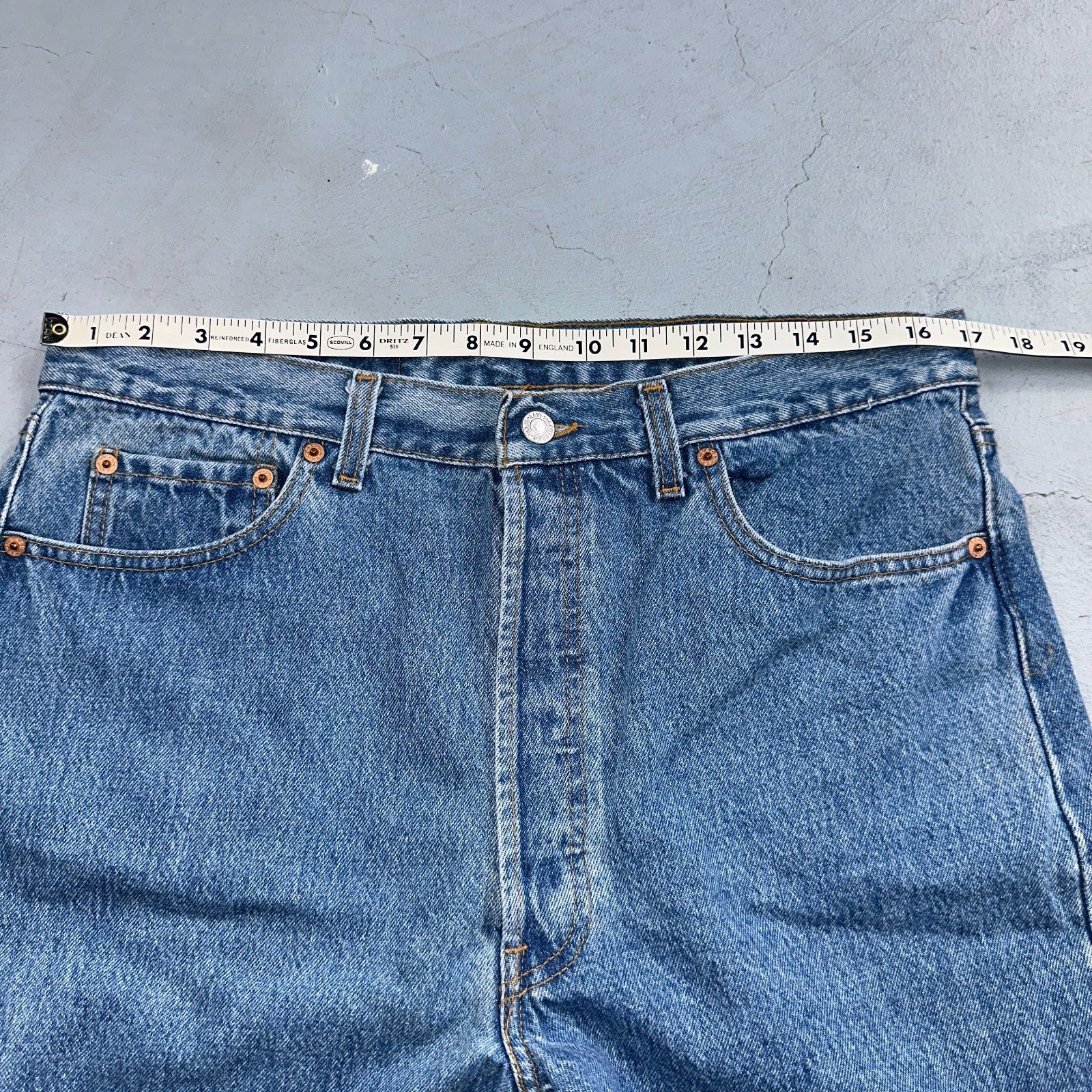 Levis 501 Vintage 80s USA XX Straight Leg Jeans Blue Light Wash 36x32 Act 34x32