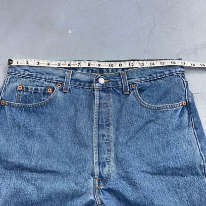 Levis 501 Vintage 80s USA XX Straight Leg Jeans Blue Light Wash 36x32 Act 34x32