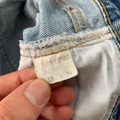 Levis Vintage 80s Redline Selvedge USA 501 XX Jeans 66 70s 32x34 Act 30x26