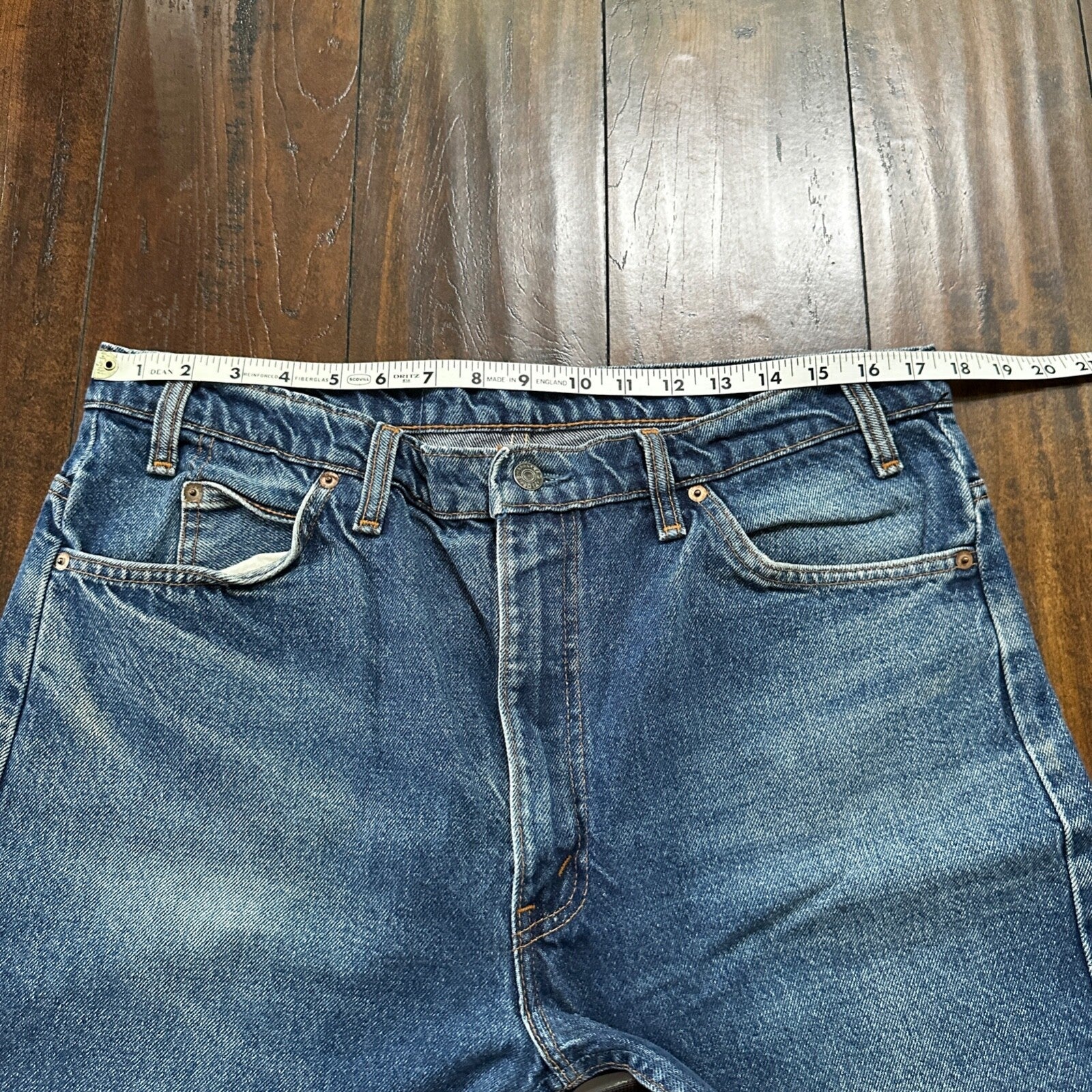 Vintage 90s Levis 505 Jeans Mens 38x30 Orange Tab Denim Canada 40505 35x29