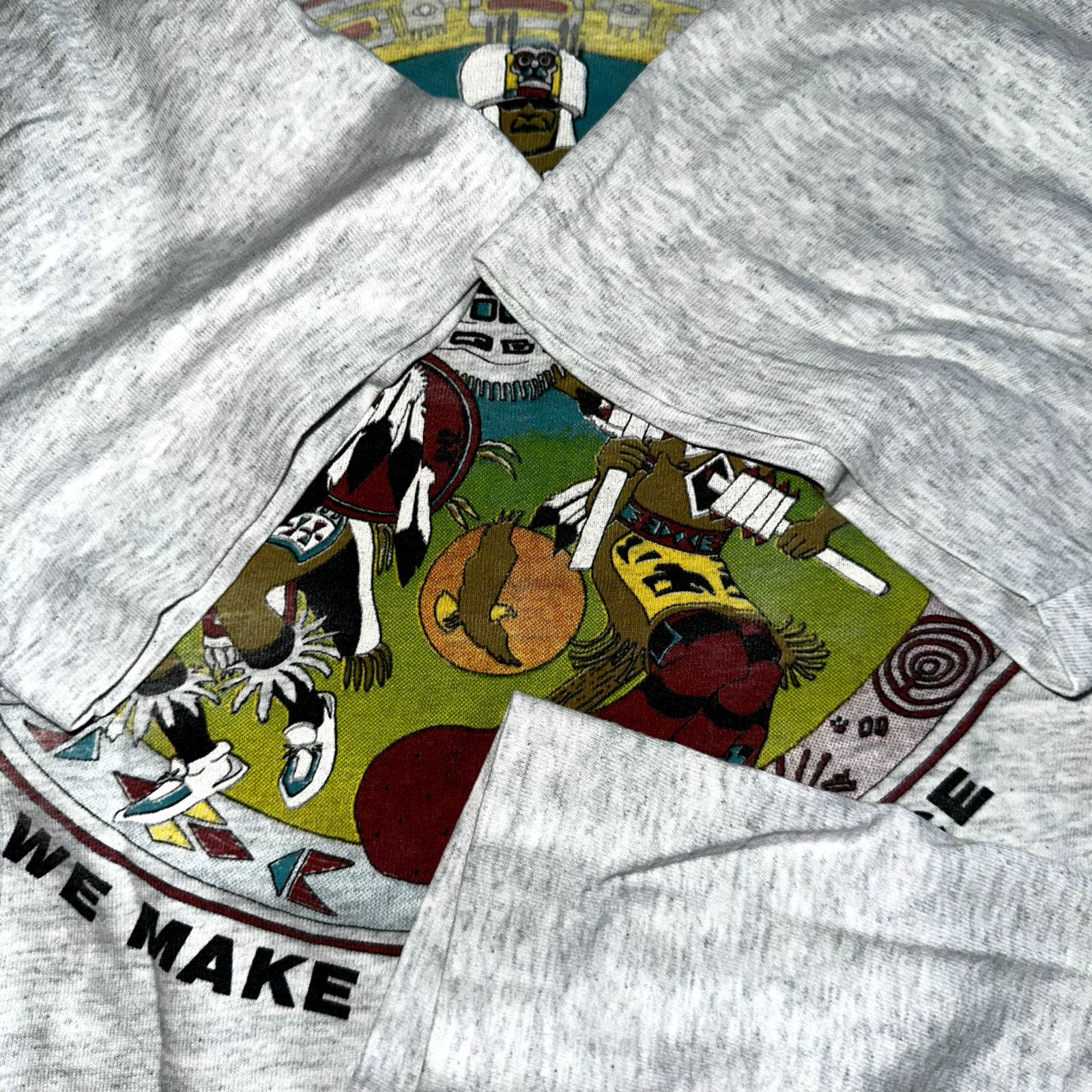 Knotts Indians Make Difference Vintage T Shirt Fruit Of The Loom USA 90s Tribal