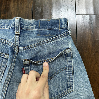 Levis Vintage 80s Redline Selvedge USA 501 XX Jeans 66 70s Light 27x36 Act 25x27
