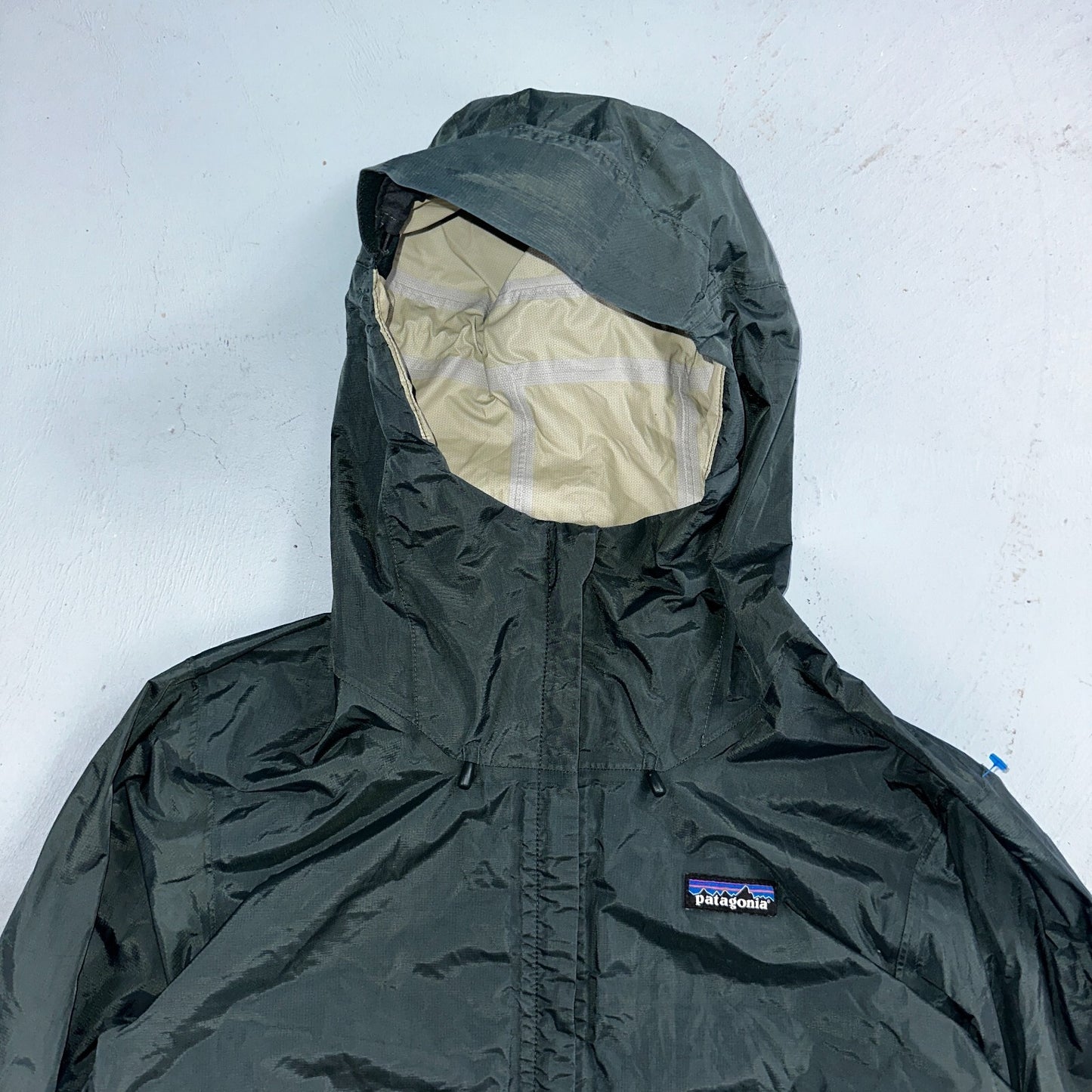 Patagonia Torrentshell Jacket Mens S Green H2No Hooded Hiking Outdoor Shell