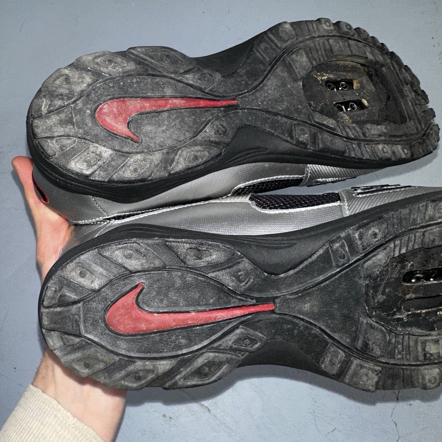 Nike Size 10 VTG 171105-061 Contagious Women's Cycling Shoes Silver 1998 90s