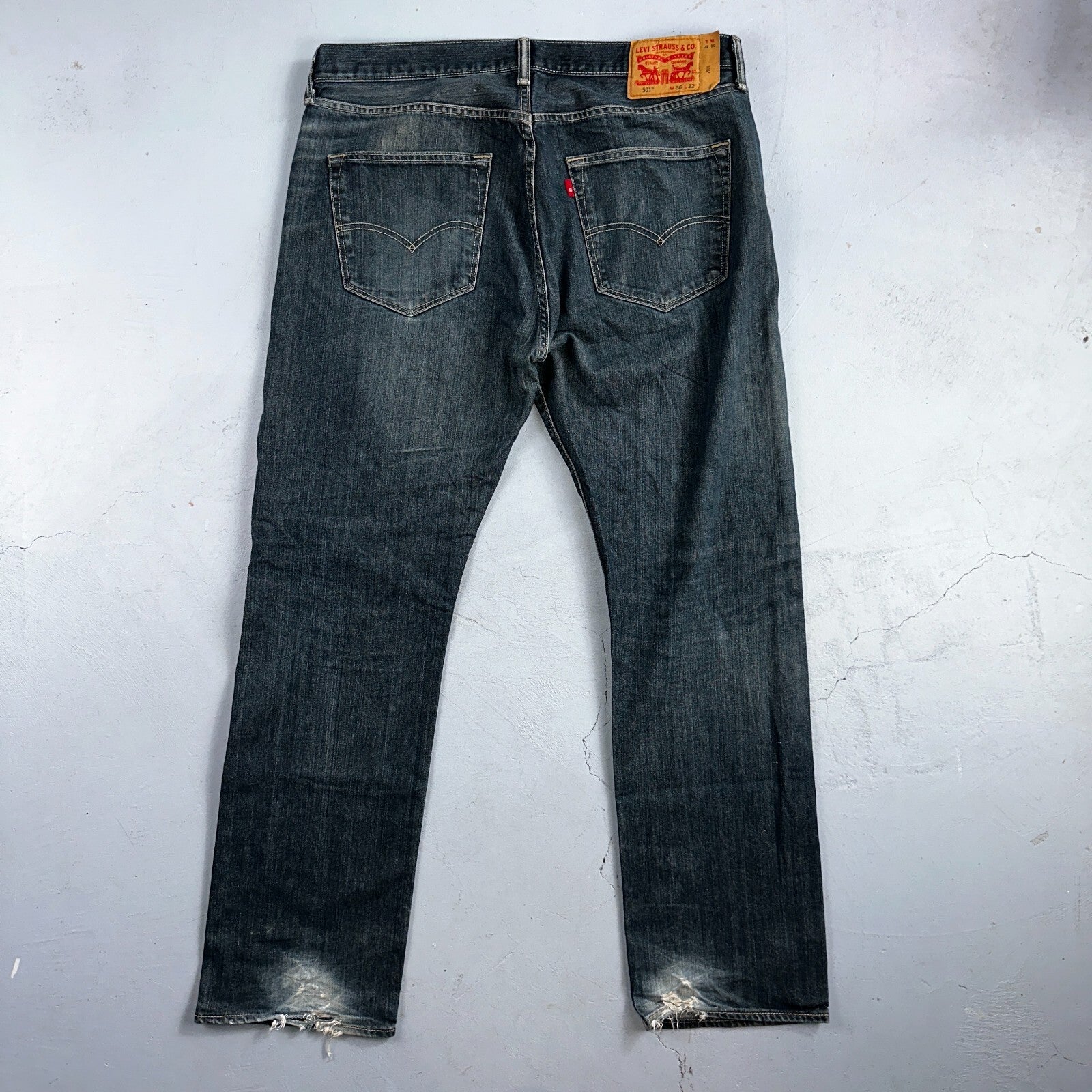 Levis 501 Y2K XX Straight Leg Jeans Blue VTG Med Wash 36x32 Act 36x31