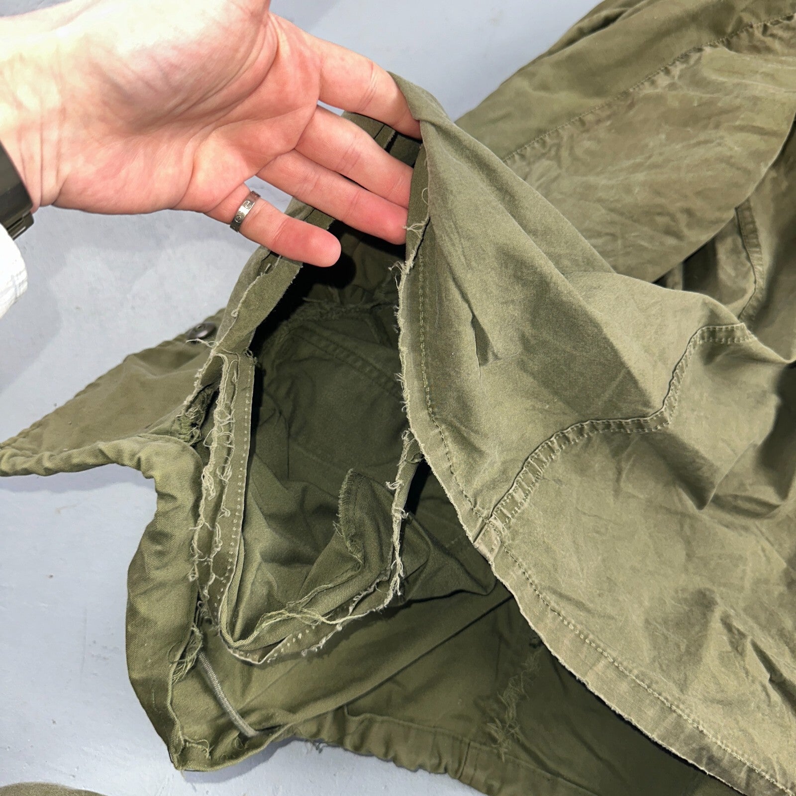 VTG US ARMY M-65 Field Jacket Coat Cold Weather Mans OG-107 Vietnam 70s Medium