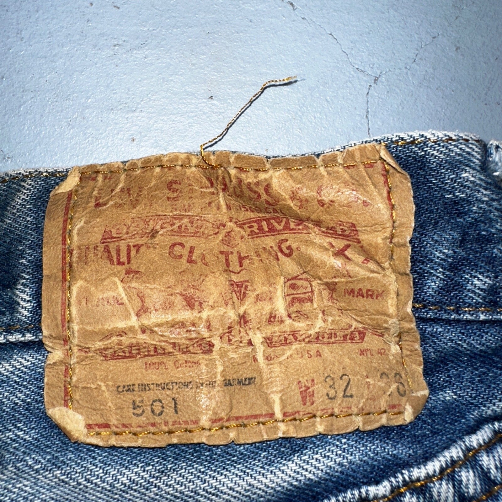 Levis 501 Vintage 80s Redline Selvedge USA XX Jeans Med Wash 32x36 Act 29x32