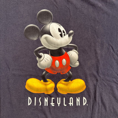 Disney Mickey Mouse Disneyland VTG T Shirt 90s Y2K Navy Blue Fun Cute Teacher