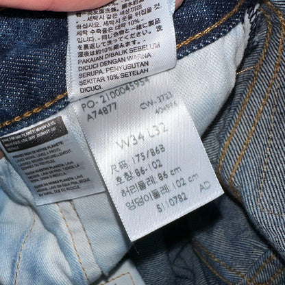 Levis 501 Y2K XX Straight Leg Jeans Blue VTG Dark Wash 34x32 Act 30x28