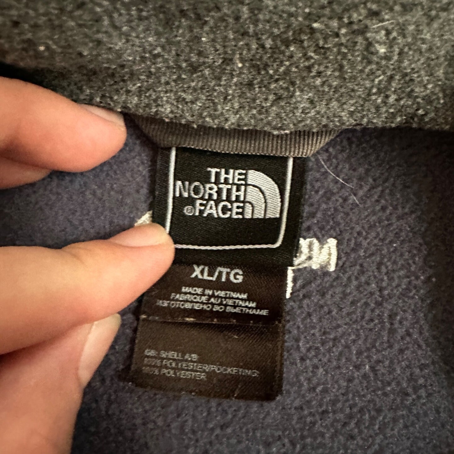 The North Face Navy Fleece Jacket Kids T206 T606 F09 Grey XL TNF VTG Style