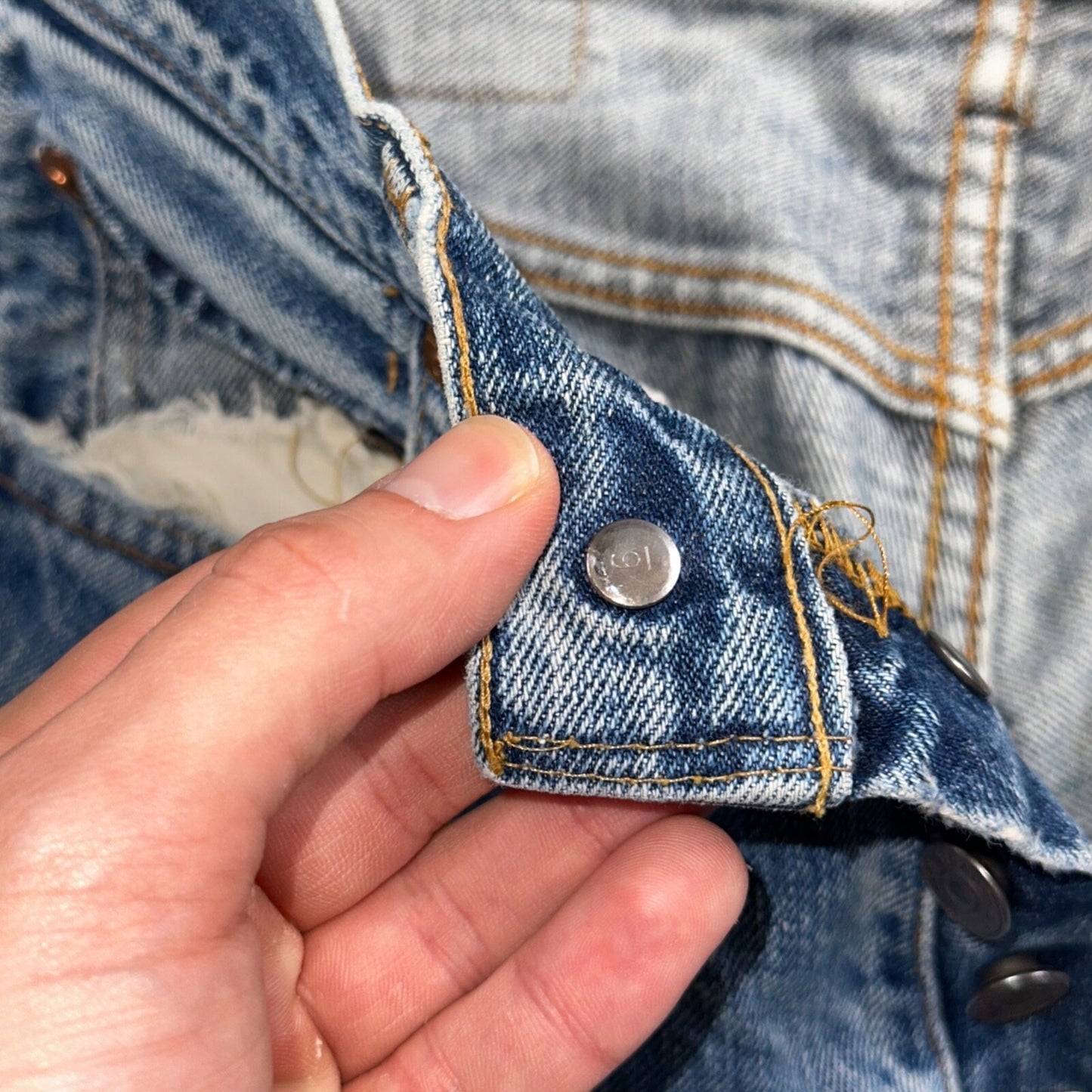 Levis 501 VTG 70s SS Redline Selvedge Jeans XX Thrashed 30x34 Act 28x29