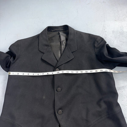 Antique 3 Pc Edwardian Morning Suit Black Wool Frock Coat Vest Pants 1890s 1900s