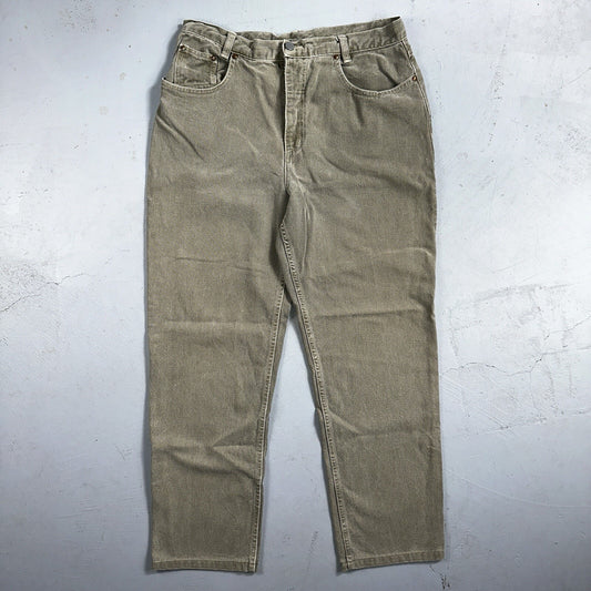 Democracy Jeans Womens 16 Green Denim Pants Banana Republic VTG USA High Rise