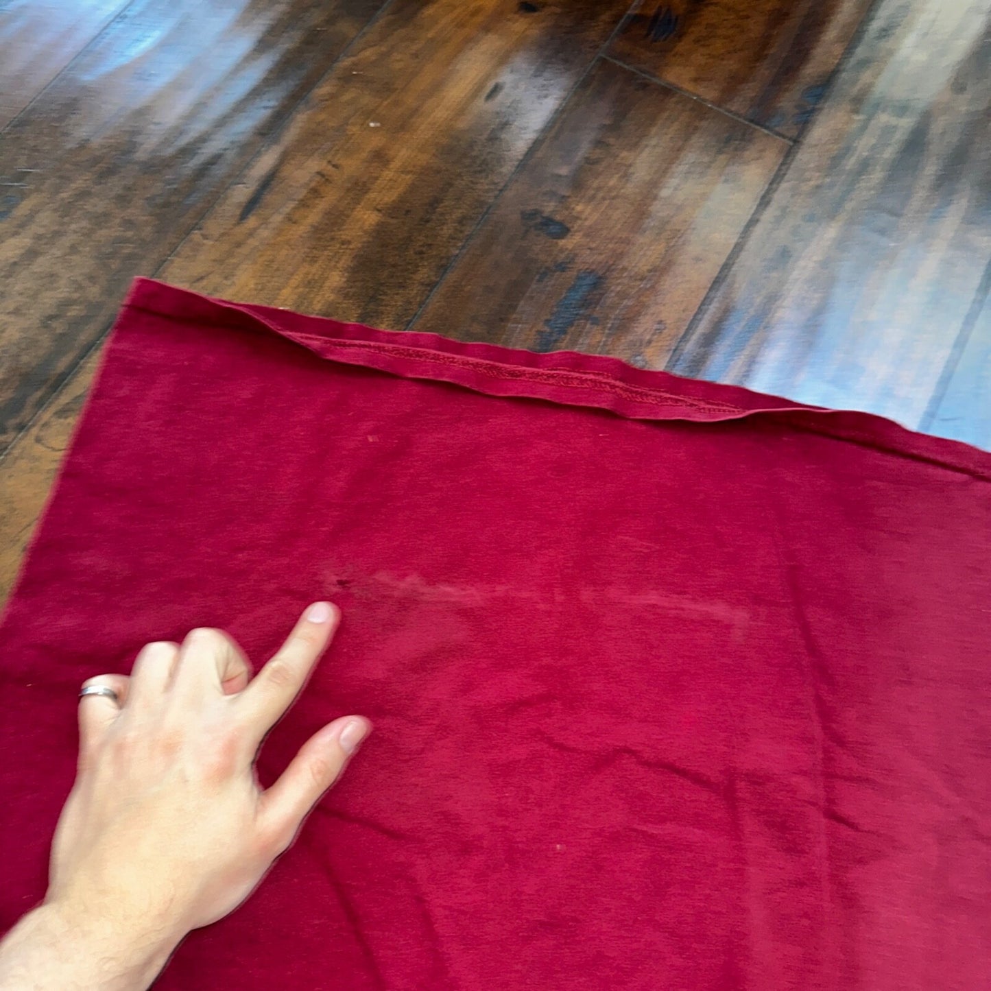 Nike Red Y2K Basic VTG T Shirt 2000s Simple Swoosh Center Silver Tag