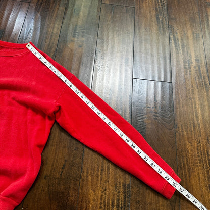 VTG 1960s Rockabilly Sweatshirt Sweater 60s 70s Blank Basic Afterhood USA Red 2