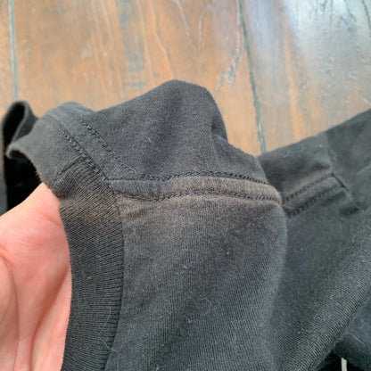 Levis Black LVC Style Vintage T Shirt Y2K Basic Logo Jeans Tee Support Music 