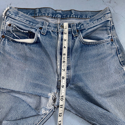 Levis 501 Vintage 80s Redline Selvedge USA XX Jeans Thrashed Light Act 30x33